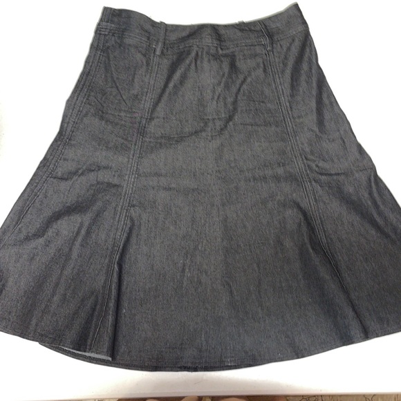 Larry Levine Dresses & Skirts - Lifestyle Attire by Larry Levine Charcoal Black Denim Skirt